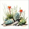 1Pc Self-adhesive Succulent Pattern Cover-up  Decorative Wall Stickers Waterproof Car Stickers