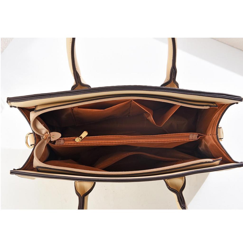 Geantă de mână patchwork cu model de piatră, capacitate mare: Geantă Versatilă Trendy Crossbody și de Umăr