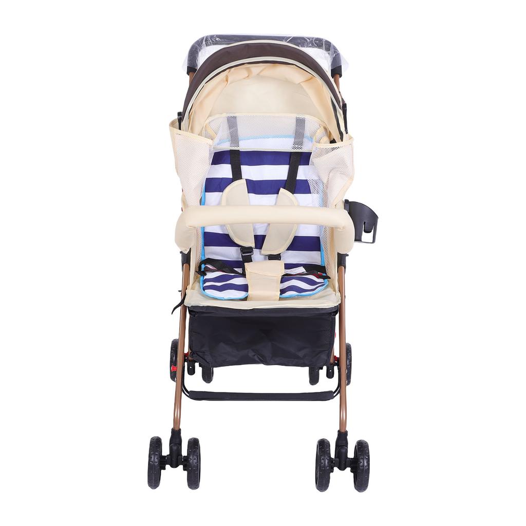 Passeggino Leggero Pieghevole Assorbimento degli Urti Alto Paesaggio Passeggino per Bambini con Schienale Regolabile Tettuccio