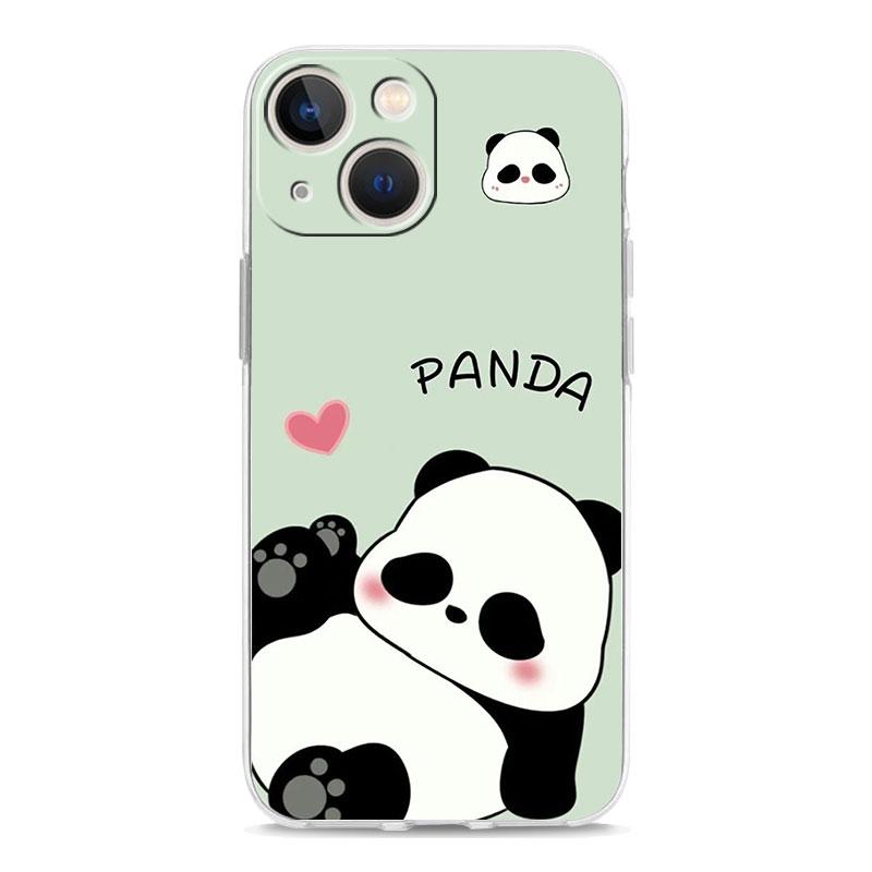 Phone Case For iPhone 17 Cases iPhone Air 16 15 12 13 14 Pro Max 7 8 Plus 16Pro iPhone11 Clear Soft Cover Cartoon Panda