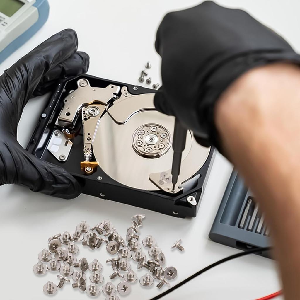 50 PCS M.2 SSD Mounting Screws Kit, Pcie Nvme M2 X 3 MM Replacement Phillips Flat Head Screw M.2 SSD Mountings Screws with Screwdriver, M2Screw for