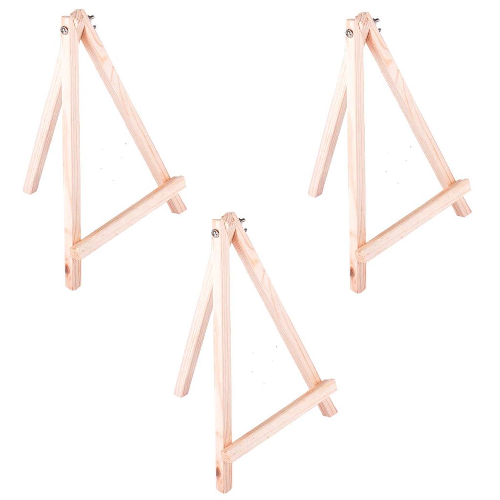Variety Canvas Easel Stand Tabletop A-Frame Medium Wooden Easel Size - 10"" Pack Of 3