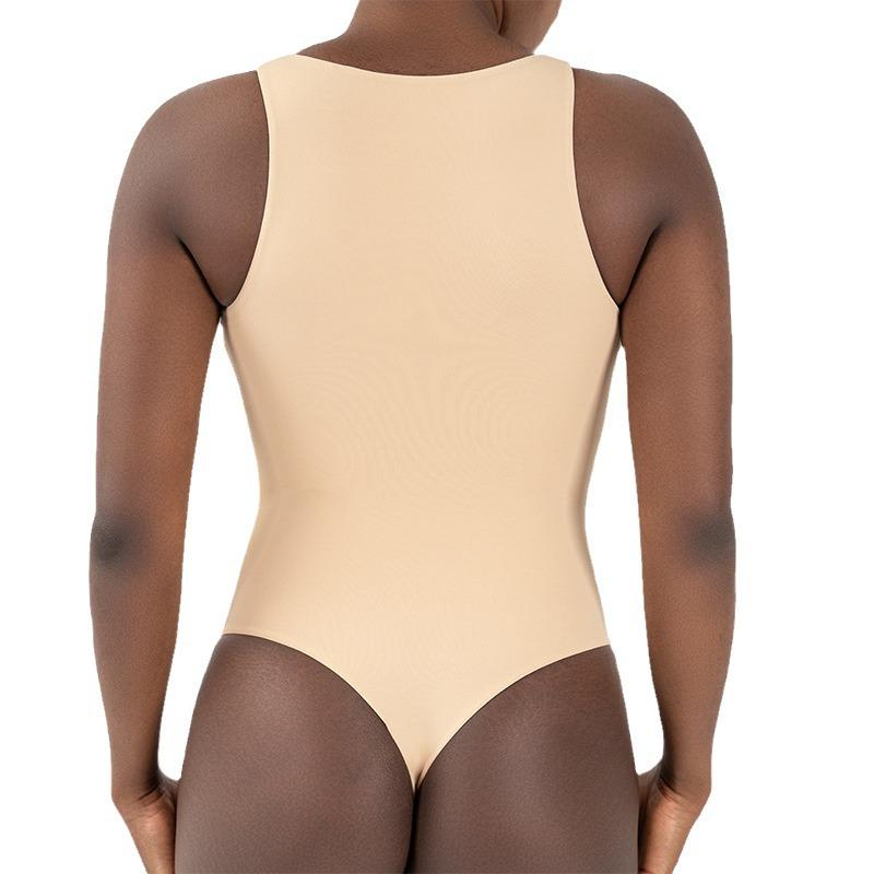 High-Neck Sleeveless Bodysuit - V-Crotch, High-Elastic, Breathable Sportswear for Women