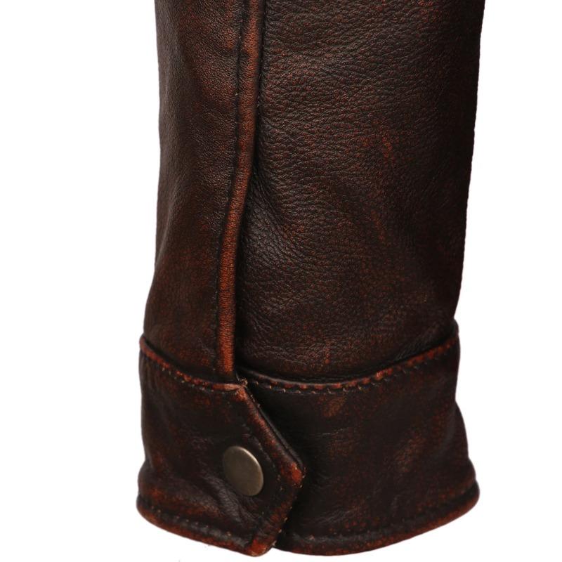 Tamanho Chinês Jaqueta de Couro Vintage Masculina Casaco de Couro Masculino Couro Bovino Jaquetas de Couro Genuíno Outono Casaco Masculino