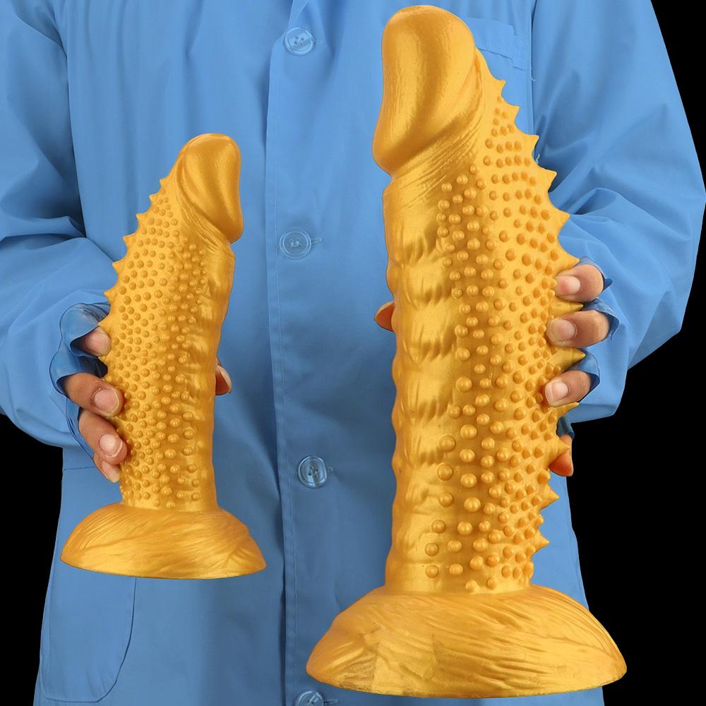 Extra Large Gold Soft Silicone Realistic Dildo Anal Plug Adult Sex Toy Fisting Big Dick Penis