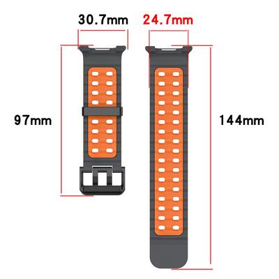 Two-Tone Silicone Strap for Samsung Galaxy Watch 8/8 Classic Sport Breathable Wristband For Galaxy Watch 8 40/44mm Silicone Band