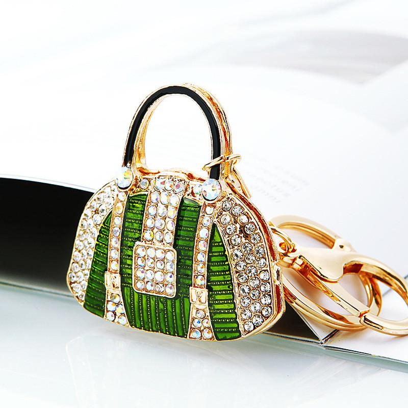 Creative Keychain Rhinestone Beautiful Metallic Purse Charm Perfect For Women Present