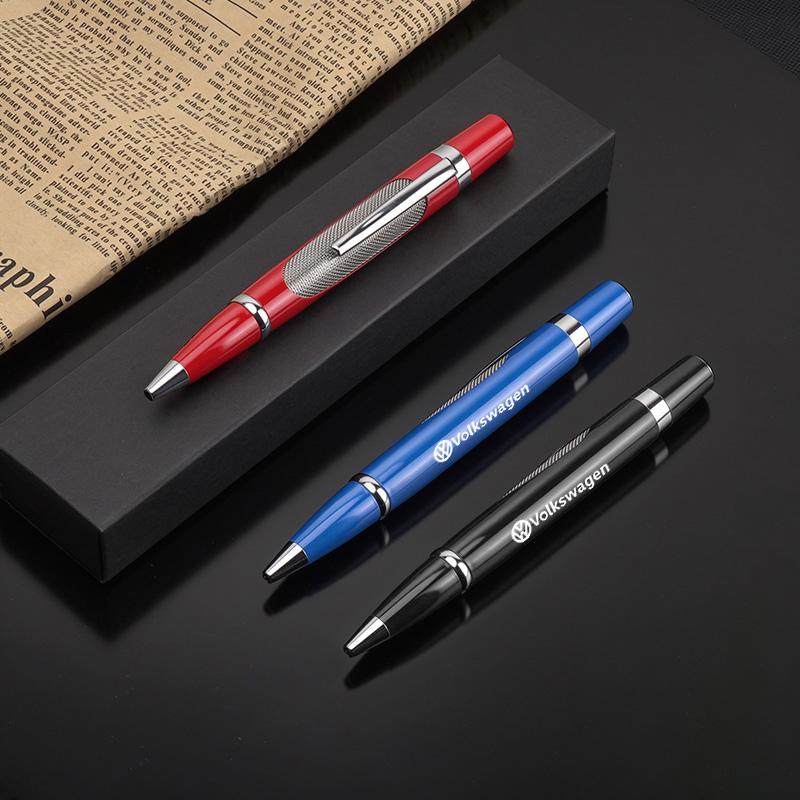 Luxury Car Emblem Metal Signature Pen Durable Gel Pens Business Ballpoint Pen Gift for Volkswagen VW R Rline GTI Polo Golf JettaNI8