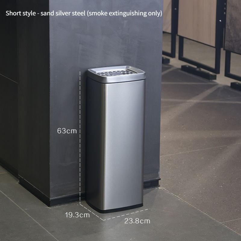 Corridor Aisle Ashtray Cigarette Butt Collector Hotel Lobby Stainless Steel Vertical Elevator Entrance Trash Can