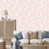 White and peach flowers wallpaper for living room and bedroom 50x1000