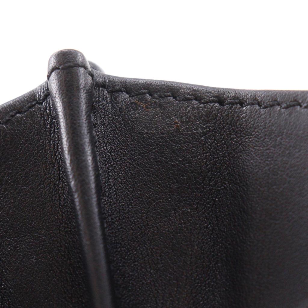 JIMMY CHOO Zip Around Purse Star studs black leather/Rhinestone Women Used
