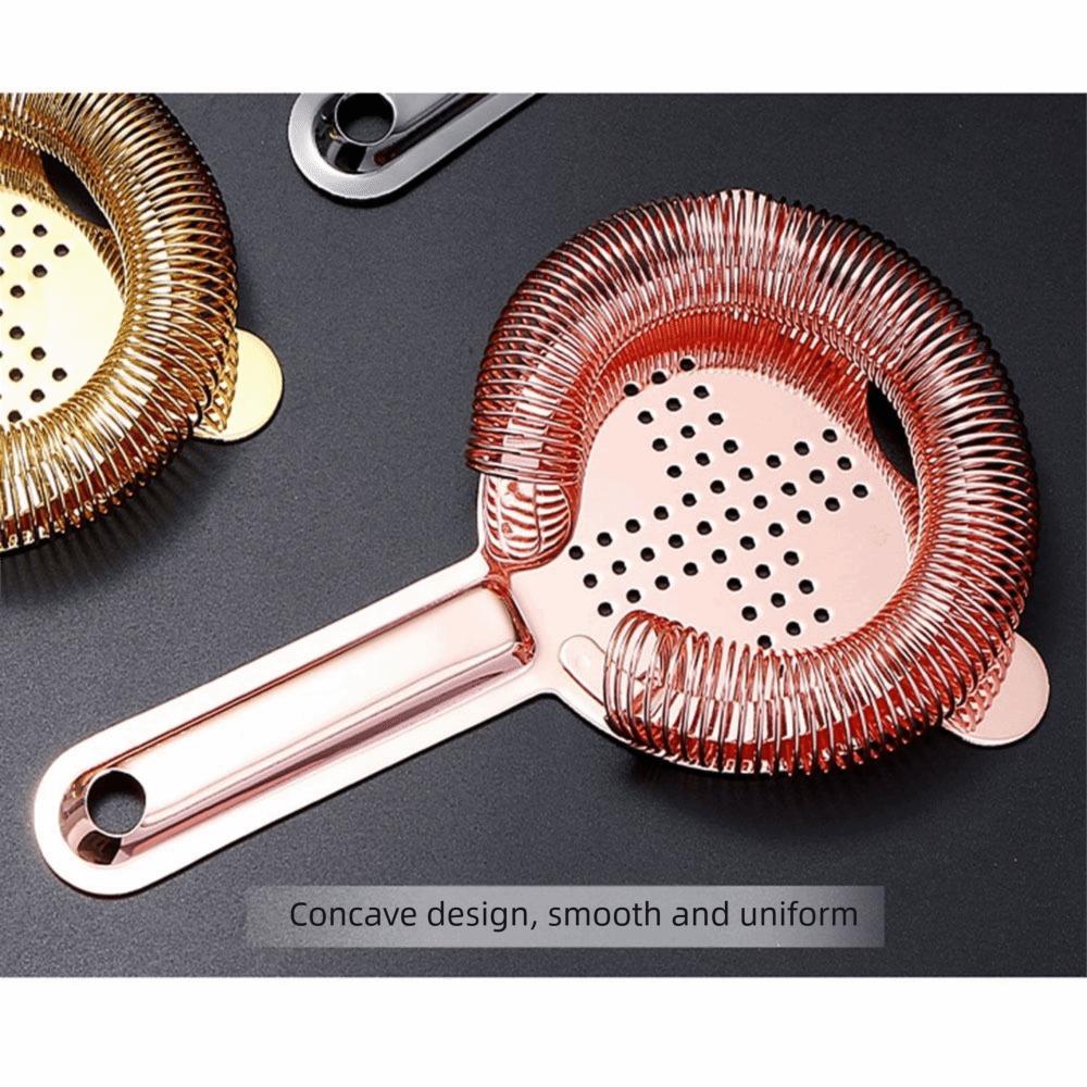 Cross Shape Bar Strainer Removable Spring Bar Tool Ice Separator Cocktail Strainer  Coffee
