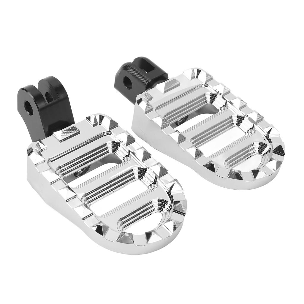 1 Pair of Front Foot Pegs Aluminum Anti Slip Motorcycle Front Footrest Pedal Set for Motorbike