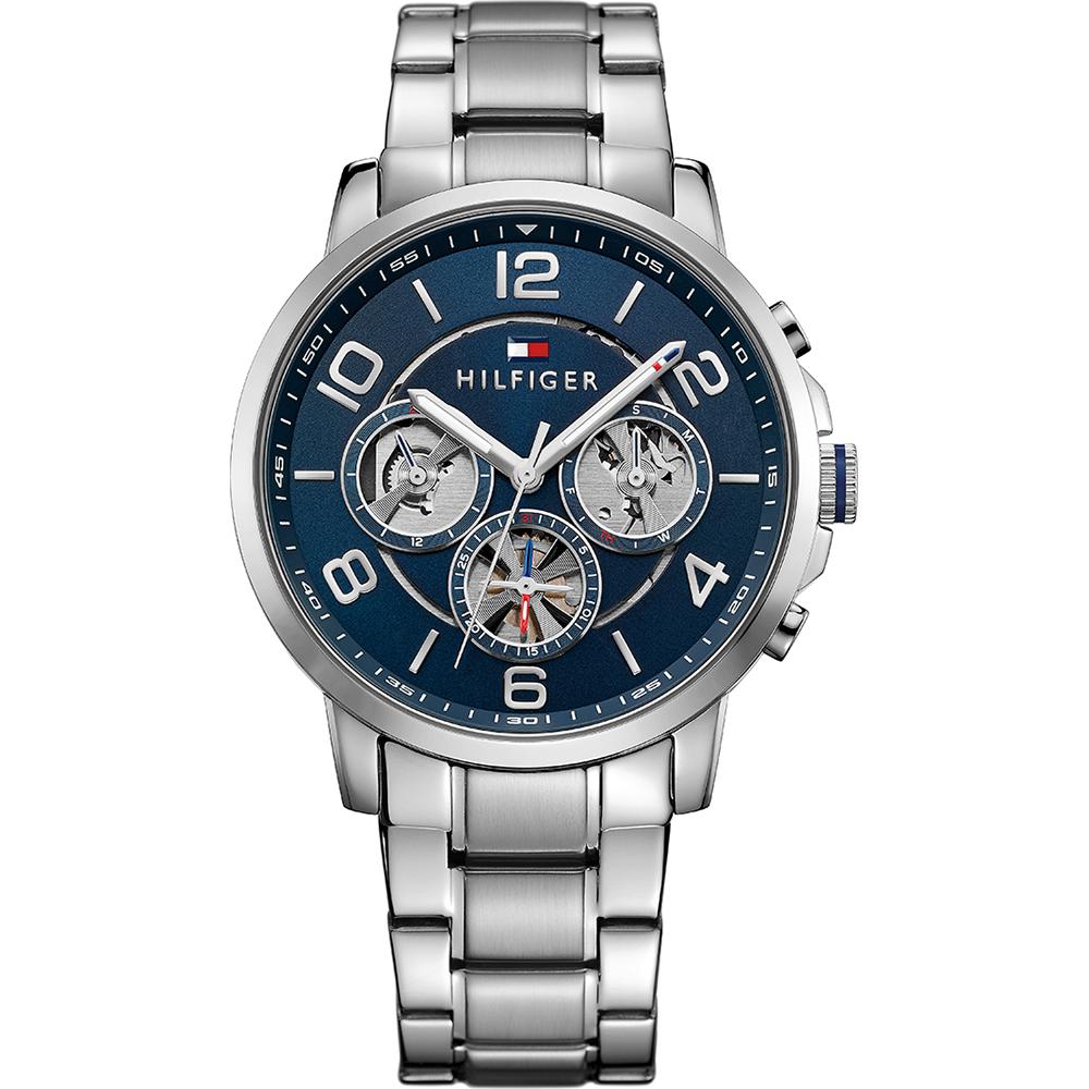 

Tommy Hilfiger Historical Collection Blue Dial Silver Metal Strap Men s Quartz Watch 1791293 синий
