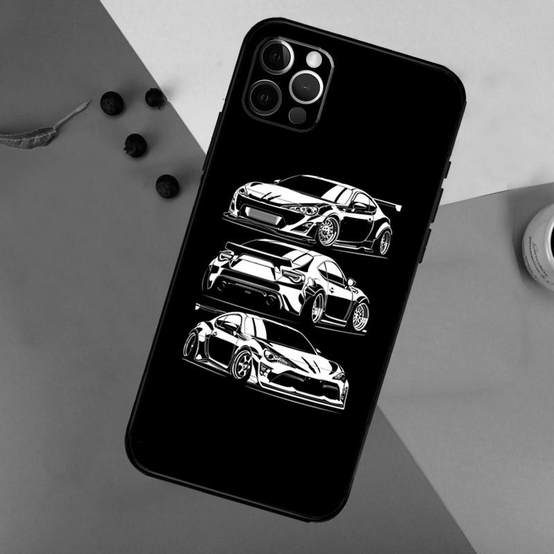 Japan JDM Auto Handyhülle Für iPhone 17 16 15 14 11 12 13 Pro Max Plus 12 13 mini 16e 17 Air Bumper Abdeckung