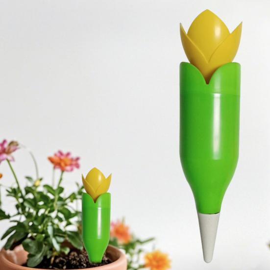 

Tulip Self Watering Spike Slow Release Automatic Watering Tool for System Planter Insert Indoor Outdoor 1pc жовтий/зелений