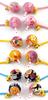 Flower Chirimen Fortune Bell Japanese Chirimen Netsuke Keychain 2 [Zune] (8mm) (3-piece Set) (Indigo, Yamabuki, Sakura)