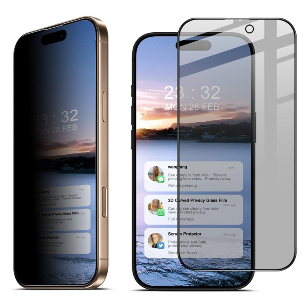 IMAK For iPhone 16 Pro Max Anti-Peep Tempered Glass Screen Protector Full Coverage