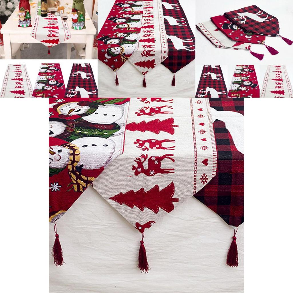 Eleganter Weihnachts-Tischläufer Flagge Für Stilvolle Heimdekoration Und Festliche Stimmung