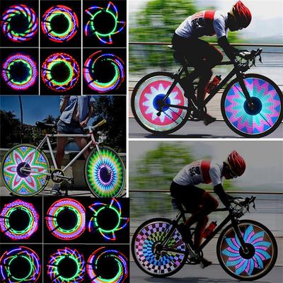 32 Attractive Patterns Bike Light Double Display Spoke Light Riding Light Warning Light