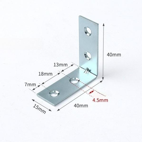 12 stuks L-vormige Metalen Hoekbeugels Lade Plaat Wandbeugel Bevestiging Rechte Hoek Beugels Meubilair Hardware
