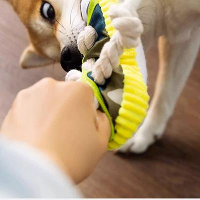 Dog Toys Shoes Pet Cotton Rope Slippers Sound Making Toys Teeth Cleaning Built-in BB Airbag Round Ball Bell Various