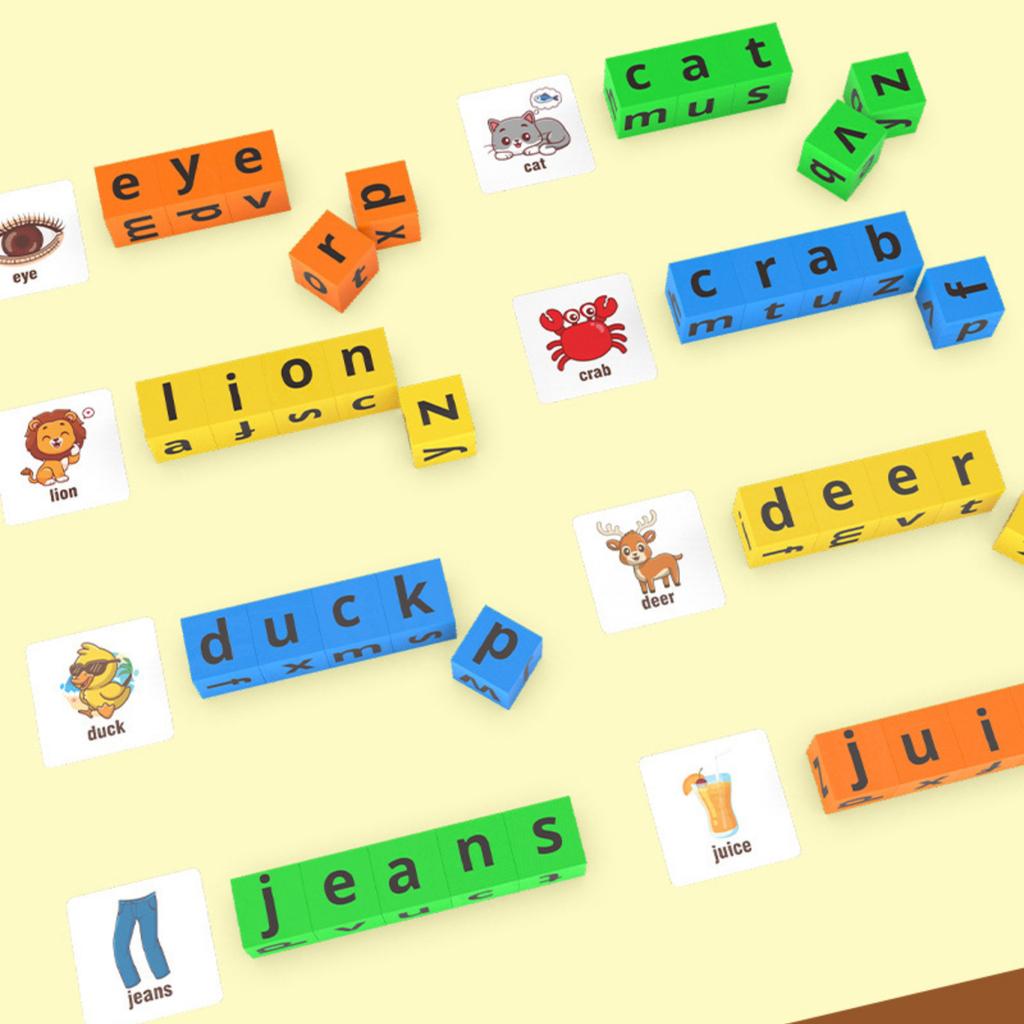 Fun Word Puzzle For Children - Matching English Letters For Ages 3-6 Years Old - Early Education Product
