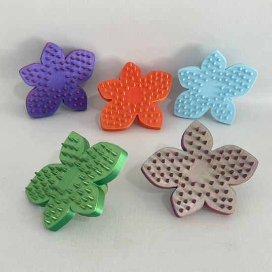 Scalp Massager Comb for Cats Dogs 3D Printed Flower Shaped Head Scratcher Scalp Massager for Stress Relief Pet Grooming