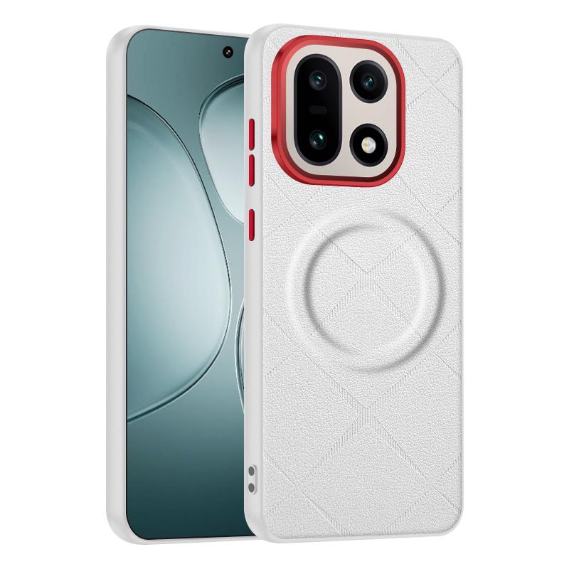 

Premium Business Luxury Leather for Magsafe Case for OnePlus15 Magnetic Wireless Charging Camera Protect Shockproof Bumper Cover OnePlus 15