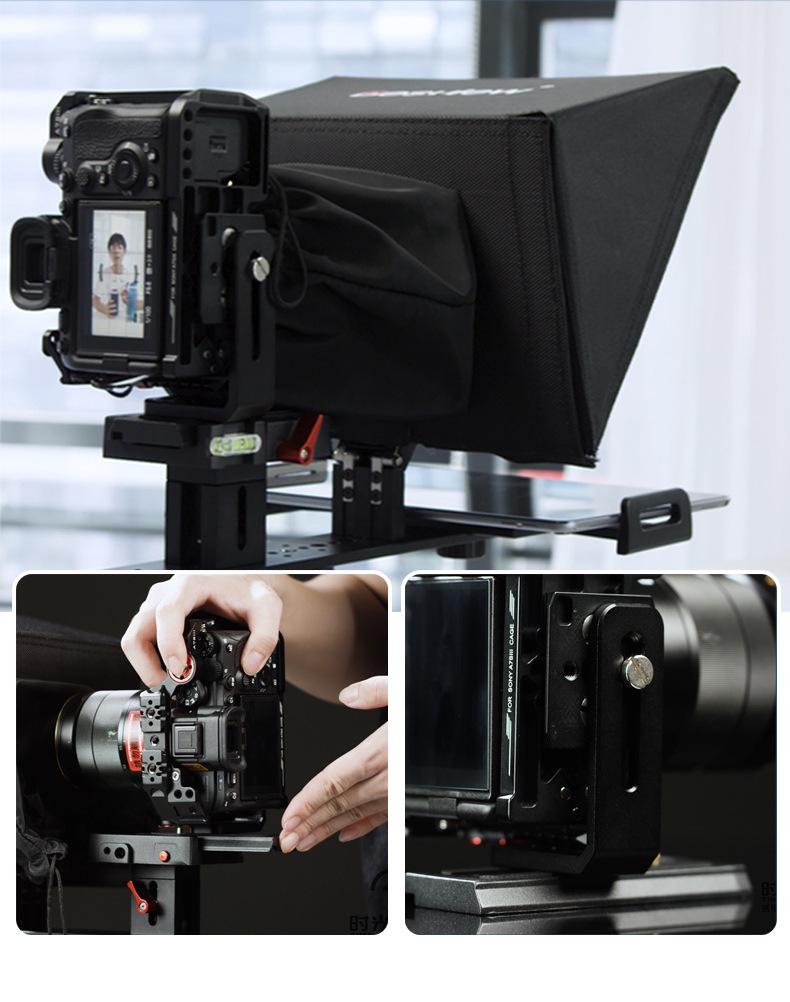Bestview T12: Portable 11-Inch Teleprompter for Live Broadcasts, Interviews, & Recordings