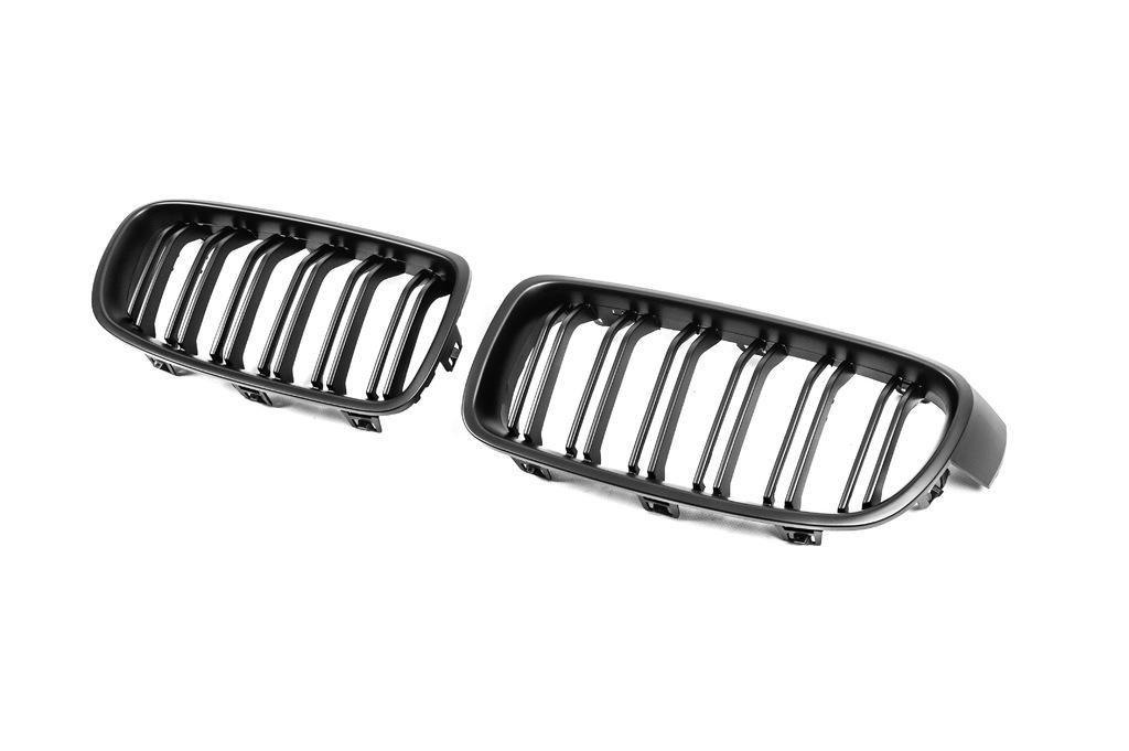 

Решетка-ноздри (2013-2015, 2 шт, Black Mat) для BMW 3 серия F-30/31/34