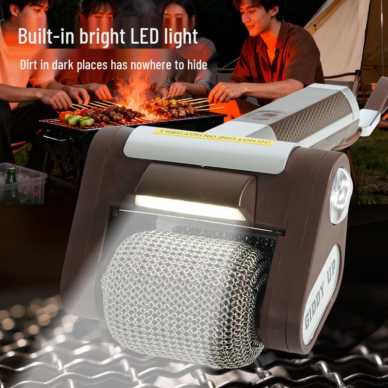 Rechargeable Stainless Steel Electric BBQ Grill Cleaner Brush
