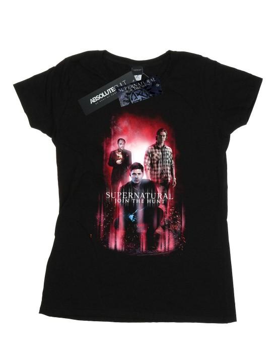 Supernatural Womens/Ladies Group Crowley Cotton T-Shirt