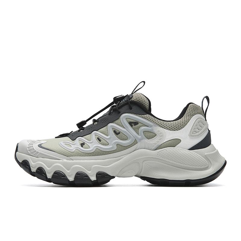 

FILA TRUFFLE Cushioning Abrasion Resistant Lightweight Low top Chunky Sneakers Men s Elm Green/Shadow Black Gray F12M621111FED 40.5
