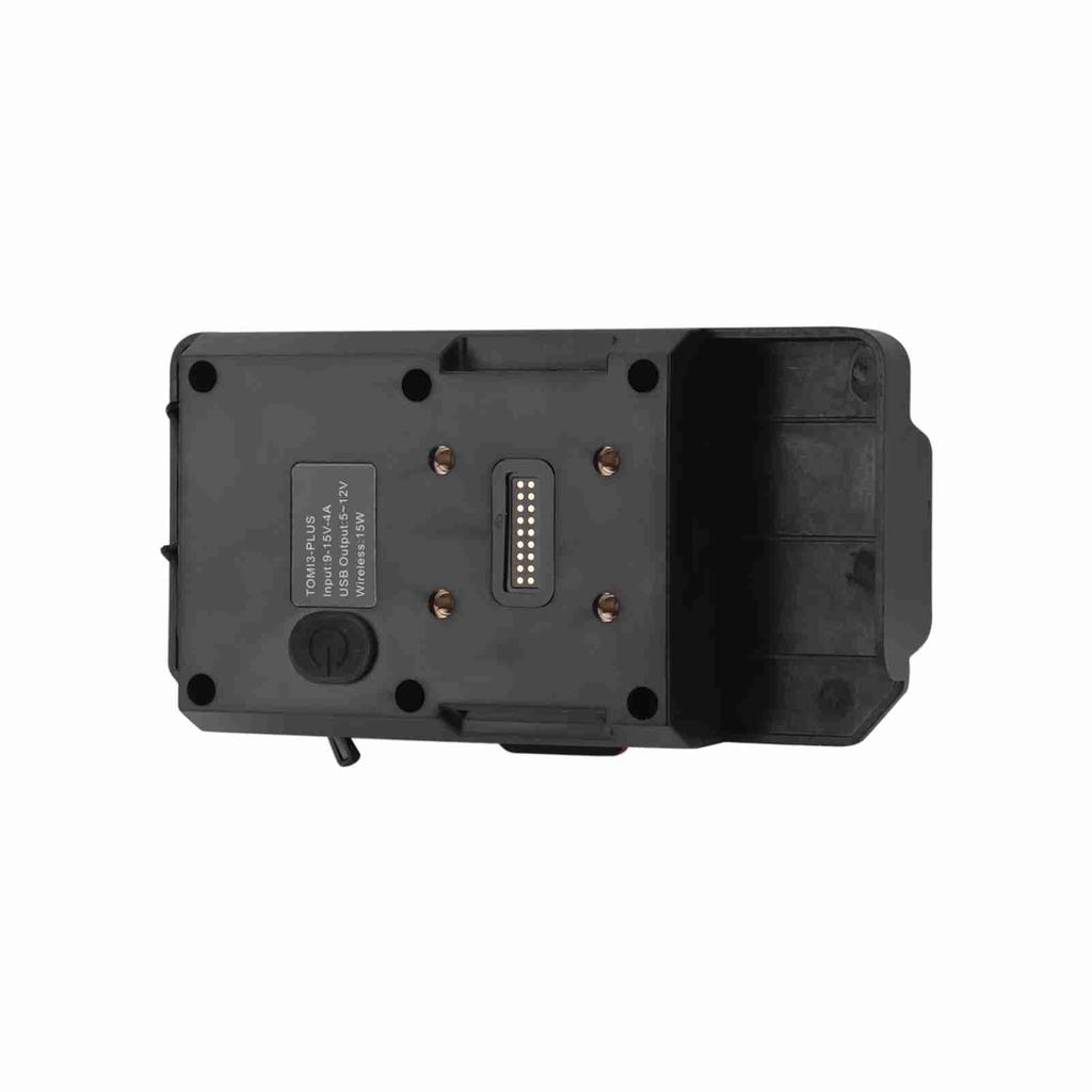 Aumotop Motorcycle Mobile Phone Navigation Bracket Wireless Charging Support with Two USB Ports Replacement for BMW