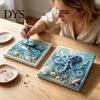 Stress Relief DIY Projects Sea Turtle Octopus 3D Pearl Painting Kit, Ocean Theme Diamond Art Beach House Wall Kit for Adults Beginner, Bead