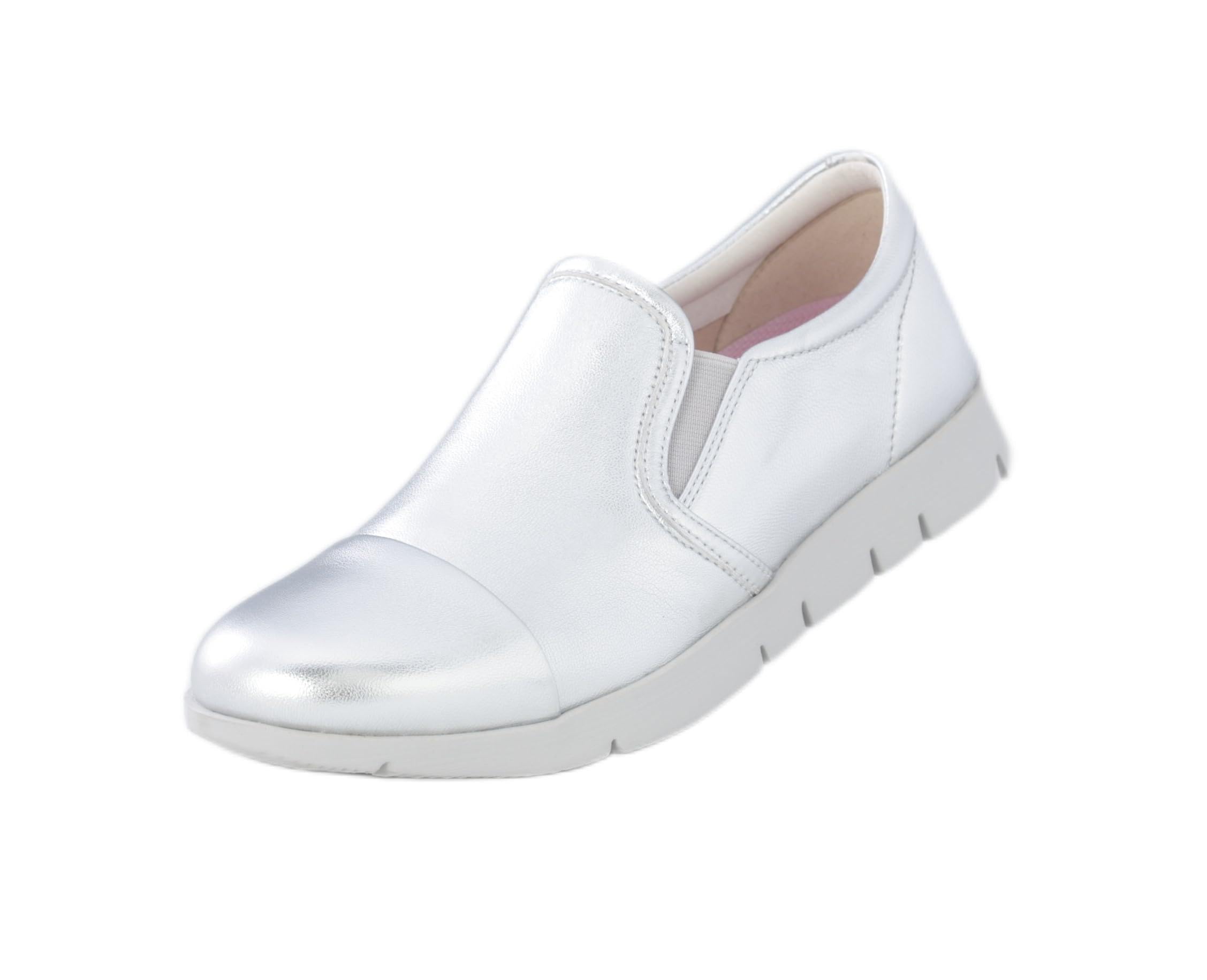 

FitJoy Lightweight Sneakers FJ023 cm 3E Women s Slip-On SLV/GRY 22.0