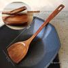 ZISIZ Beechwood Wok Spatula with Curved Handle
