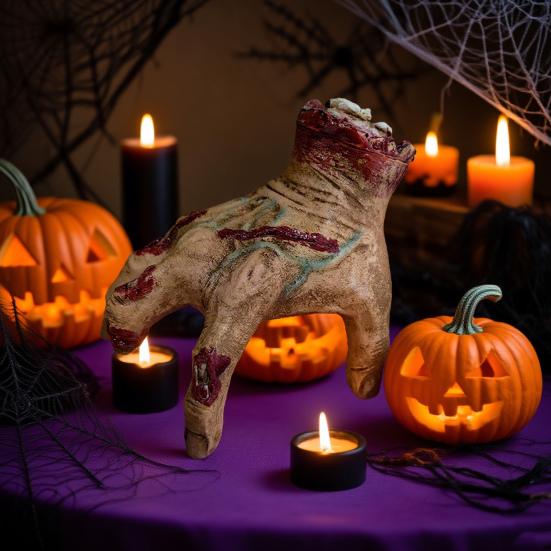 Halloween Animatronic Crawling Hand Sound/Touch Activated Self-Walking Zombie Hand with Sound Creepy Severed Hand Prop for Haunted House