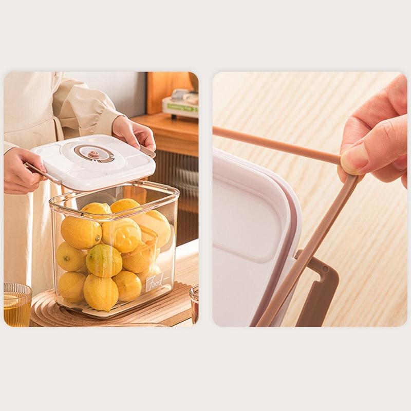 Creative Household Food Storage Box for Fruits Vegetables Durable Vacuum Sealer for Case with Pump Reusable Kitchen