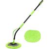 Curved Car Wash Brush Mop 47" With Long Handle Sturdy Metal Pole 3 Grip Points Washing Wand Auto Cleaning Tool Kit Scratch-Free Chenille Microfiber