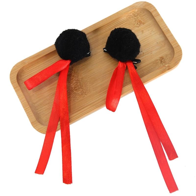 Kinder-Band-Haarspange Plüsch-Haarknoten-Kopfschmuck Film Ne Zha Stil Haarnadel Party Festival Bekleidungszubehör