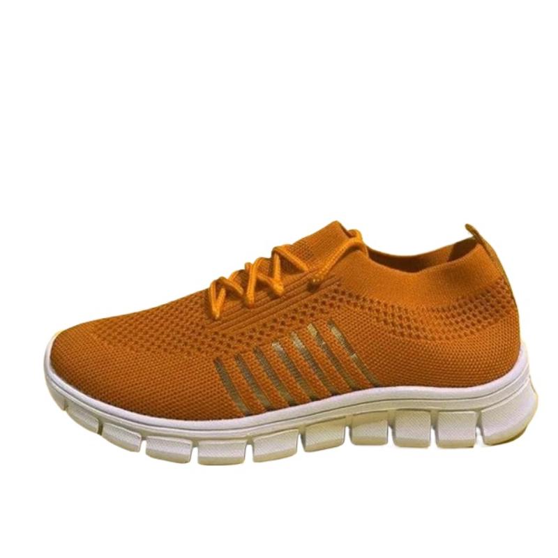 New Women's Sneakers Breathable Flat Casual Shoes Woman Slip on Mesh Lightweight Comfortable Lace Up Running Shoes Plus Size 43