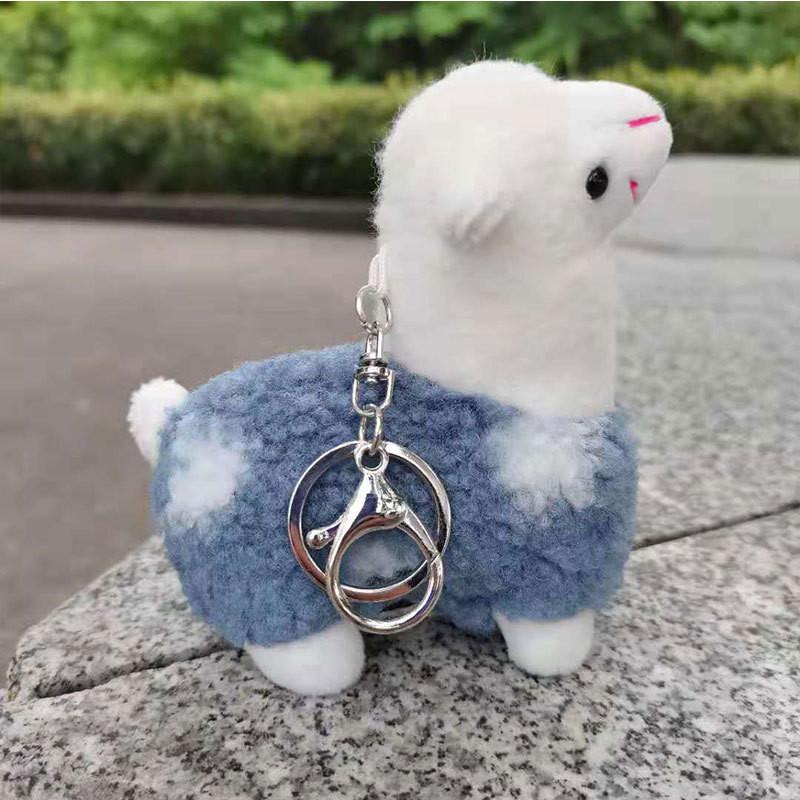 Lovely Alpaca Miniature Plush Toy Keychain For Kids Backpack Or Keyring Use