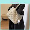 Womens Solid Color Large Cotton Tote Bag With Zipper Closure For Casual Daily Use