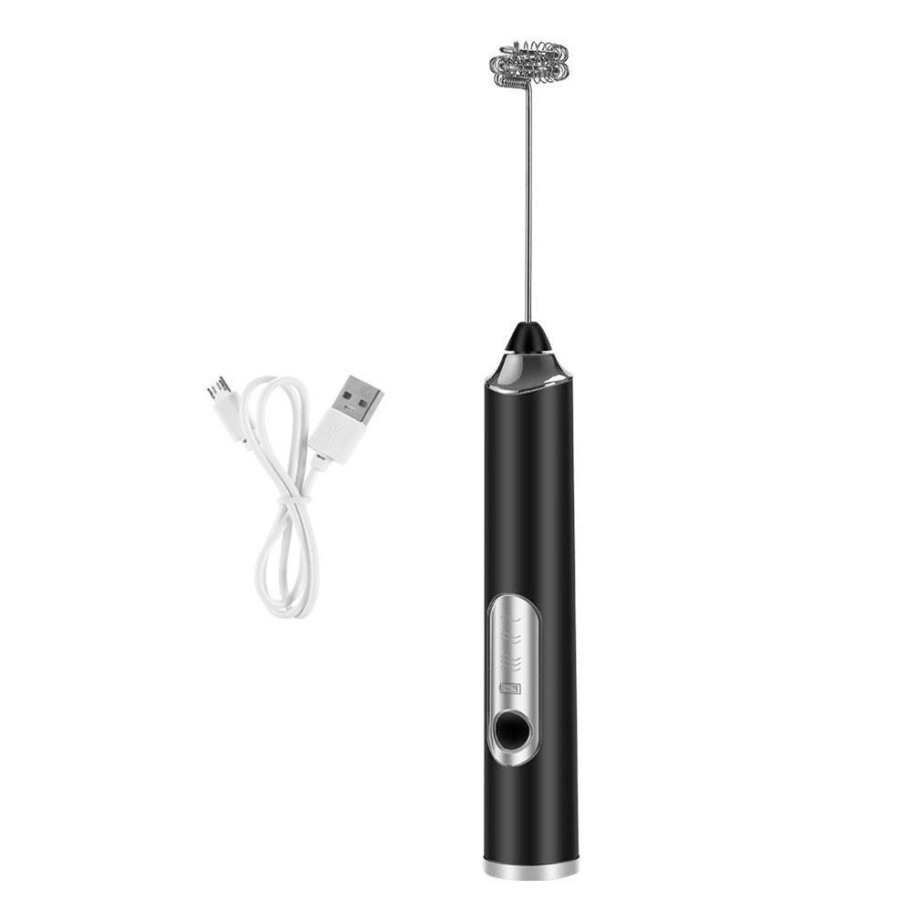 

Electric egg beater for whipping eggs cream and mixing batter with 304 stainless steel beaters dishwasher safe чорний