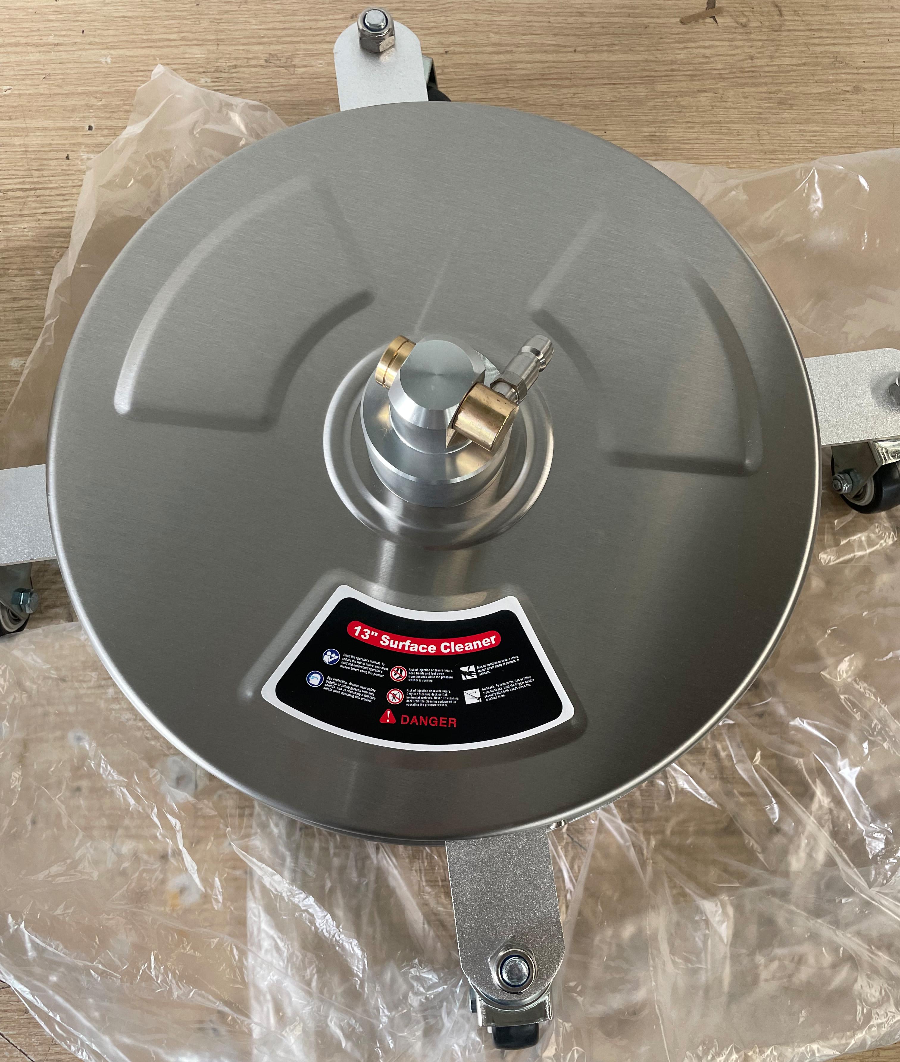 

20-дюймовая мойка высокого давления, очиститель поверхности, удлинитель, быстросъемные адаптерные колеса, портативный для бетонного тротуара на подъездной дорожке