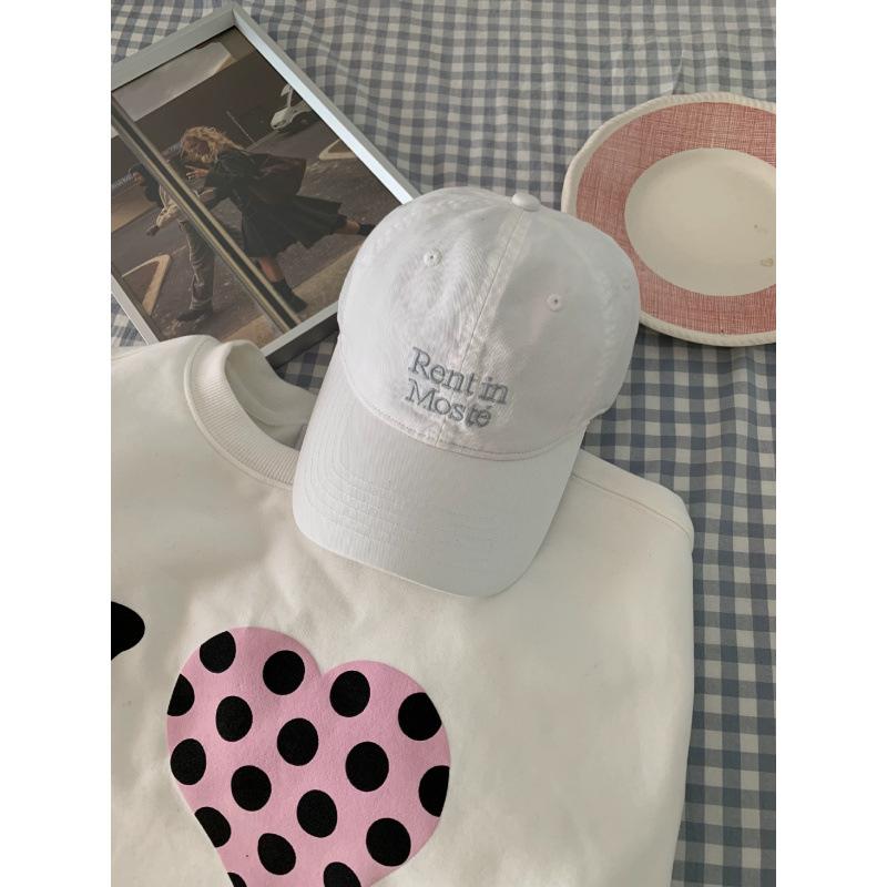 Big Head Circumference Letter Embroidery Baseball Cap Spring New Simple Versatile Cap Men and Women Show Small Faces