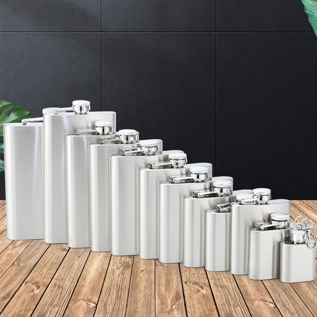 Wrapped Stainless Steel Flask Screw-cap Sealing Tightly Flask for Bourbon Gin Tequila Shots