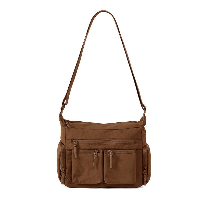 Lightweight Shoulder Bag Multi-Layer Large Capacity Commuter Crossbody Bag Nylon Bag